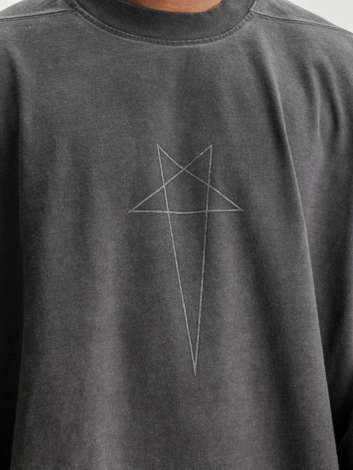 Rick Owens Sweater Hun Crewneck Knit Faded Black/Silver
