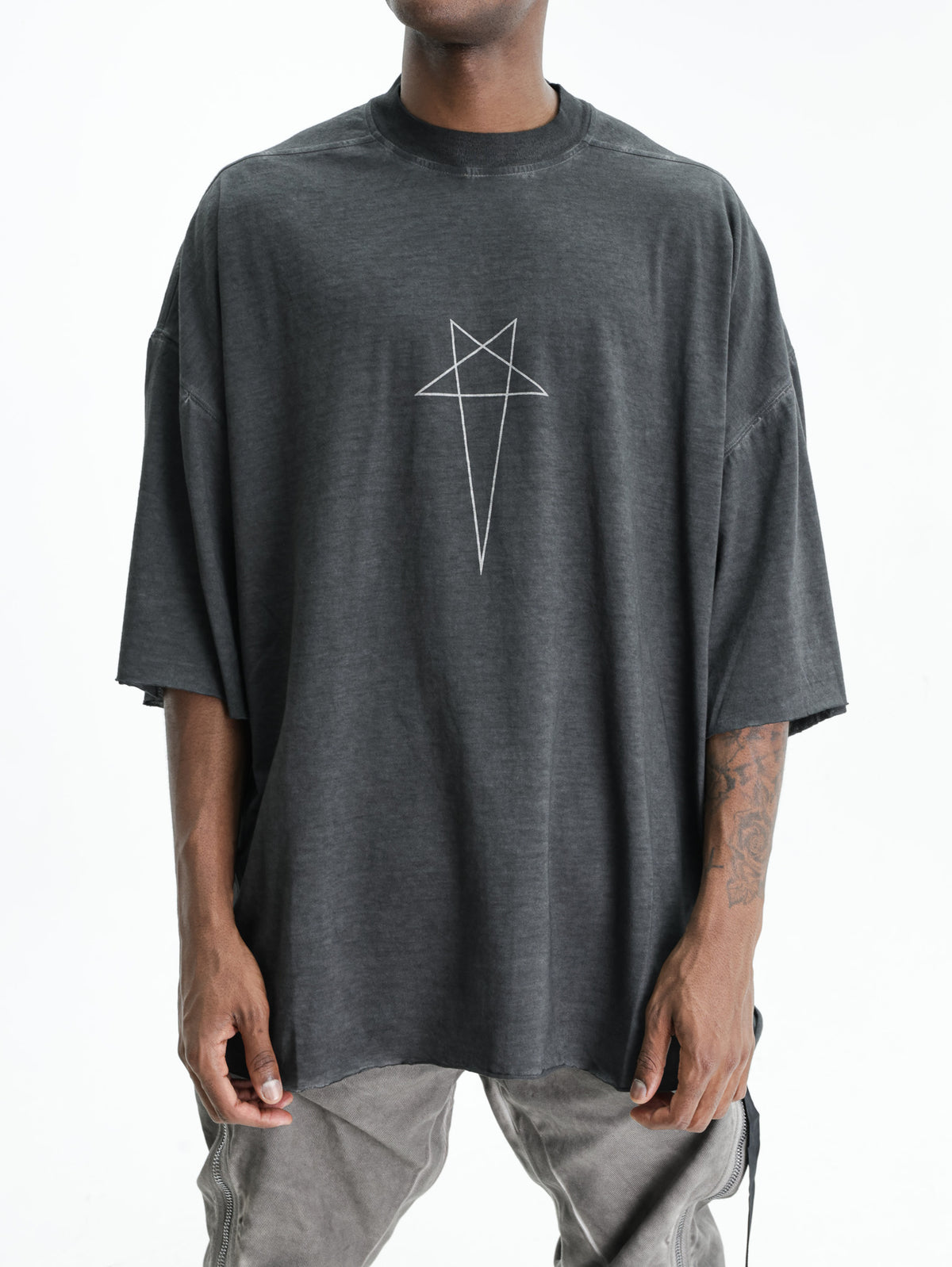 Rick Owens T-Shirt Tommy T Faded Black/Silver