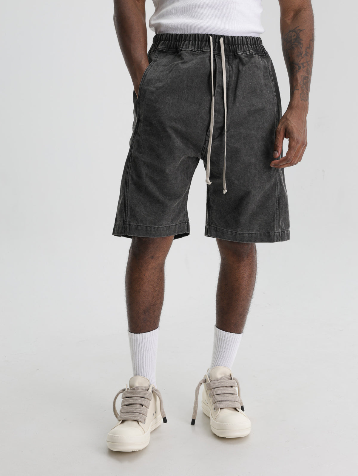 Rick Owens Shorts Pusher Gravel