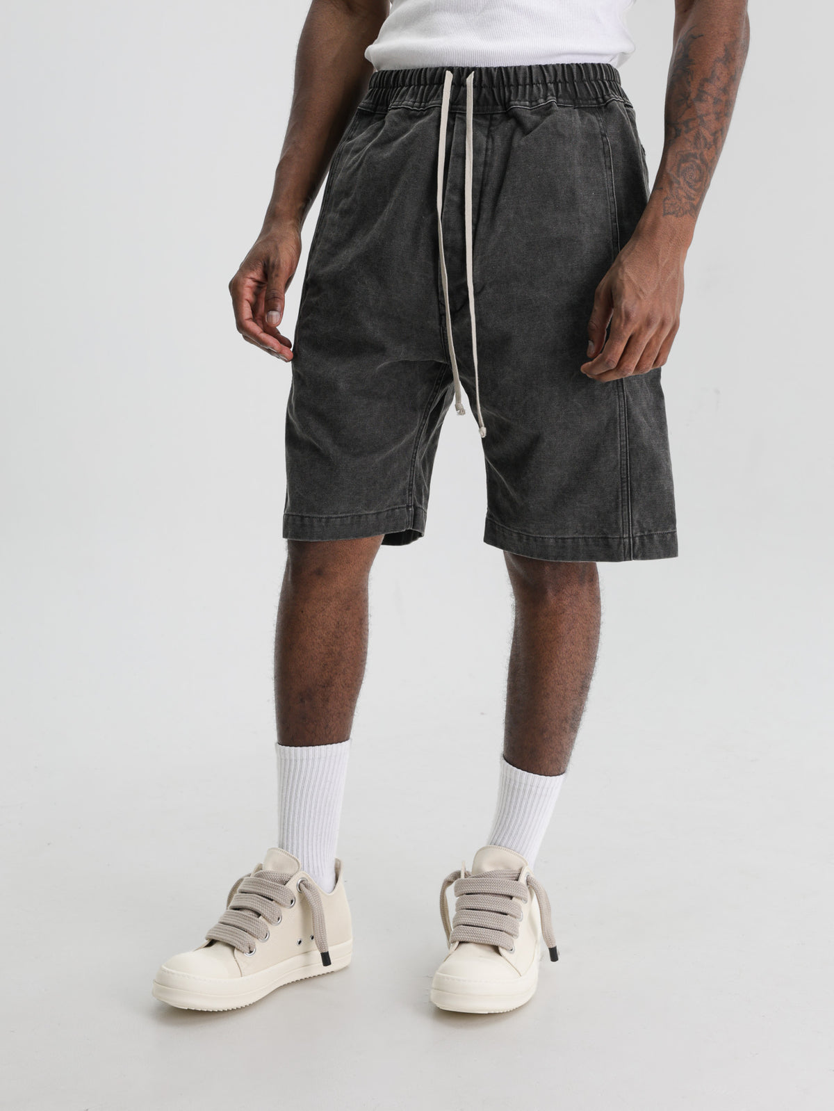 Rick Owens Shorts Pusher Gravel