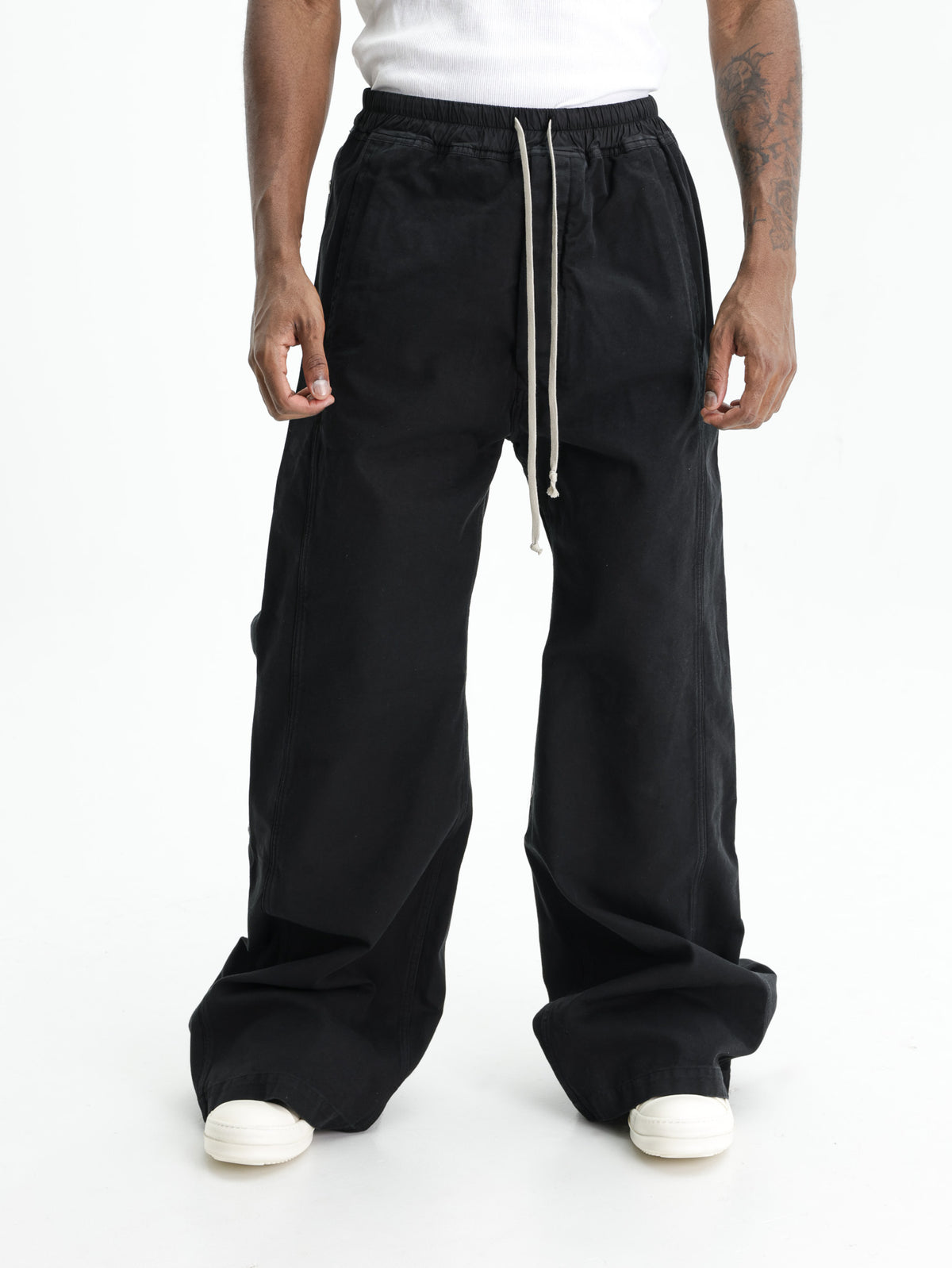 Rick Owens Pants Wide Pusher Black
