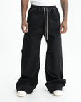 Rick Owens Pants Wide Pusher Black