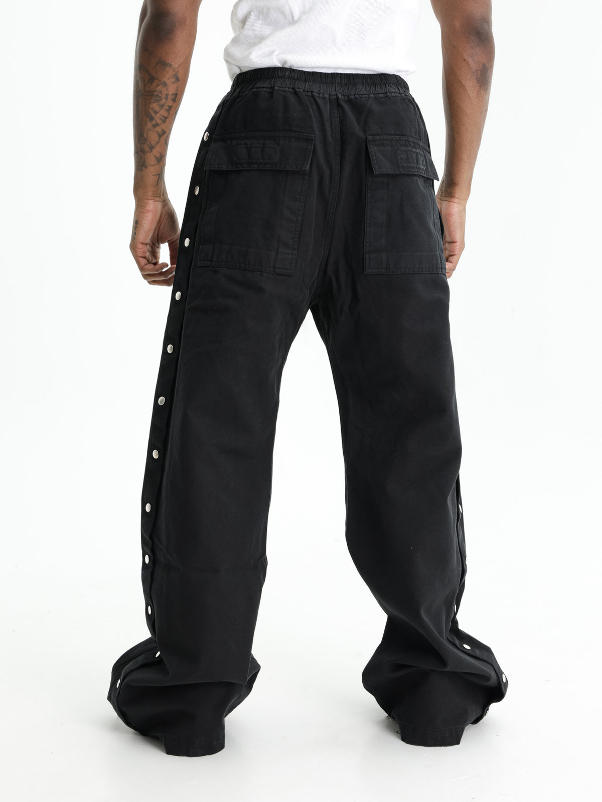 Rick Owens Pants Wide Pusher Black