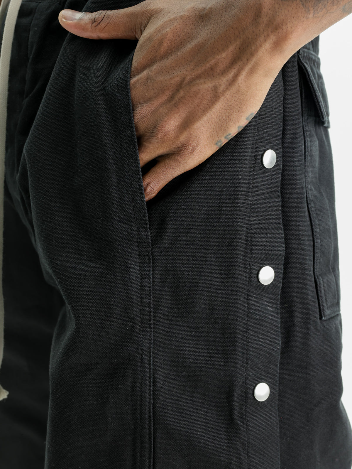 Rick Owens Pants Wide Pusher Black