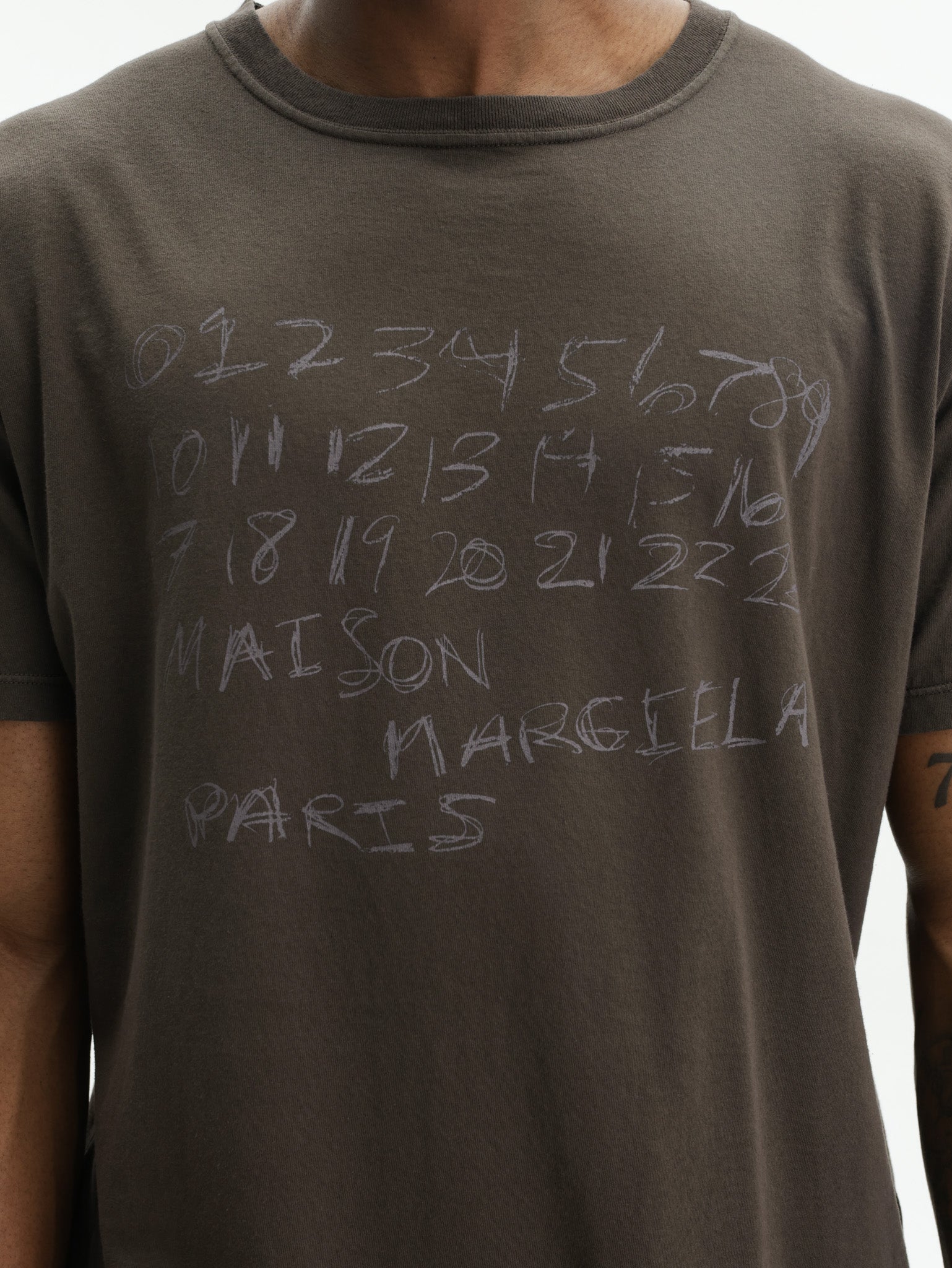Maison Margiela Numerical T-Shirt Brown - AL Capone Premium