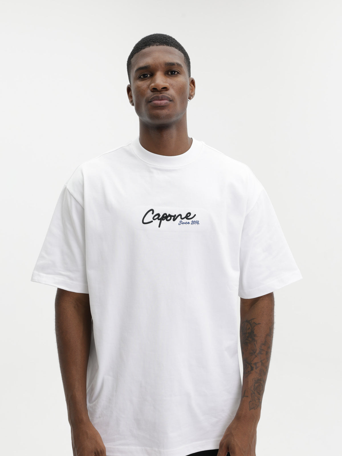 Capone Tops Capone T-Shirt Oversized Back Print White - AL Capone Premium
