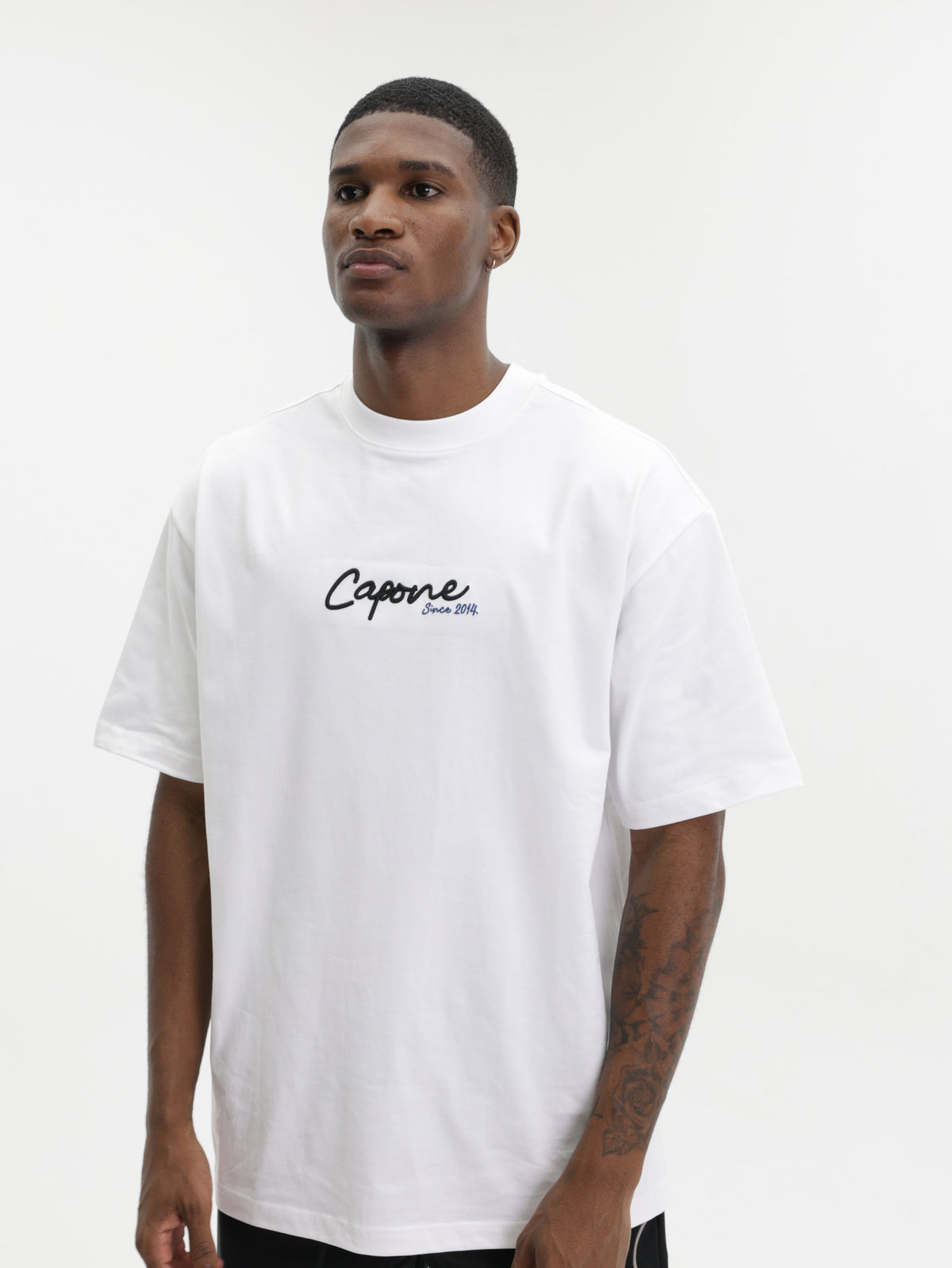 Capone T-Shirt Oversized Back Print White - AL Capone Premium
