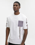 Capone T-Shirt Multi Printed Pocket White