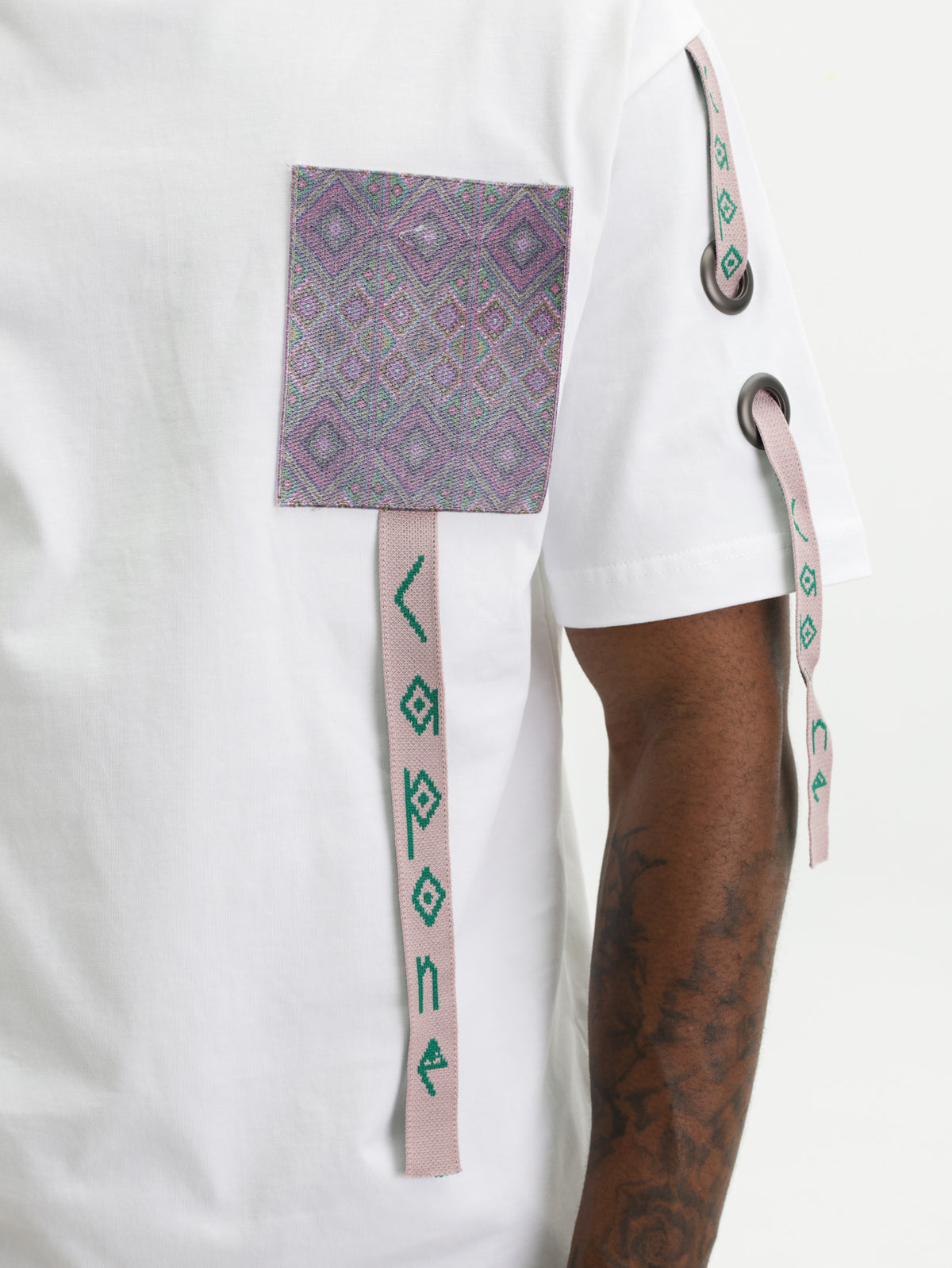 Capone Tops Capone T-Shirt Multi Printed Pocket White - AL Capone Premium