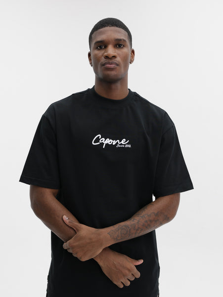 Capone T-Shirt Oversized Back Print Black - AL Capone Premium