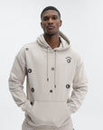 Capone Hoodie Metallic Rings  Beige