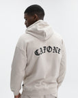 Capone Hoodie Metallic Rings  Beige