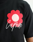 Capone T-Shirt Flower Logo Black