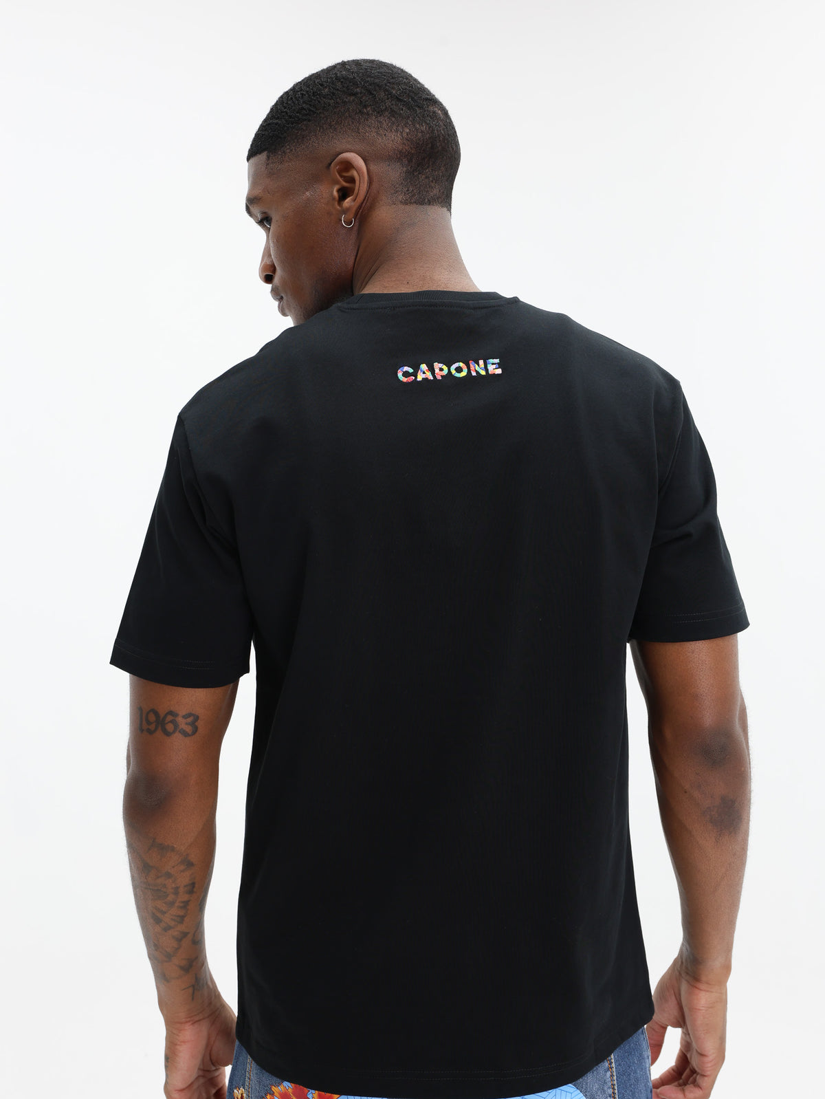 Capone Tops Capone T-Shirt Logo Black-Multi - AL Capone Premium