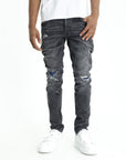 Purple Jeans Low Rise Skinny Indigo Black