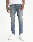 Purple Jeans Low Rise Skinny Mild Indigo