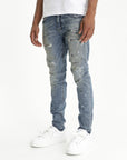 Purple Jeans Low Rise Skinny Mild Indigo