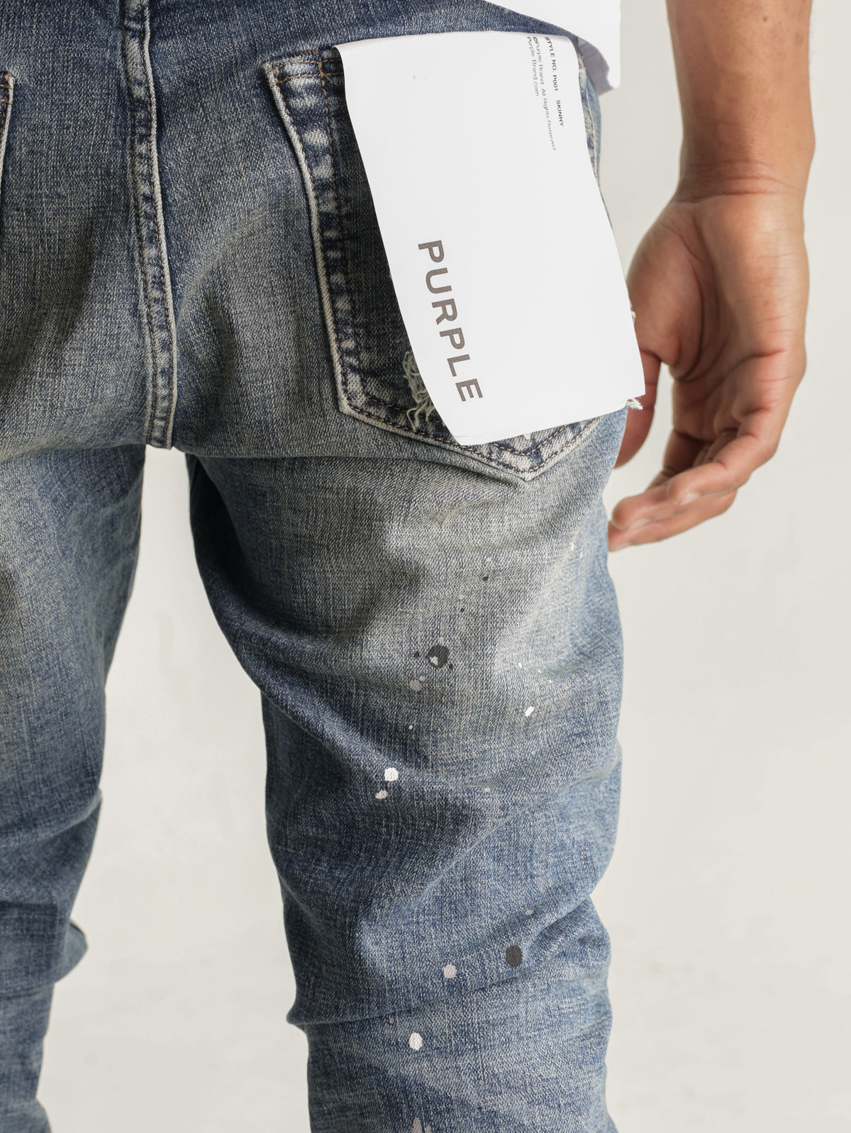 Purple Jeans Low Rise Skinny Mild Indigo