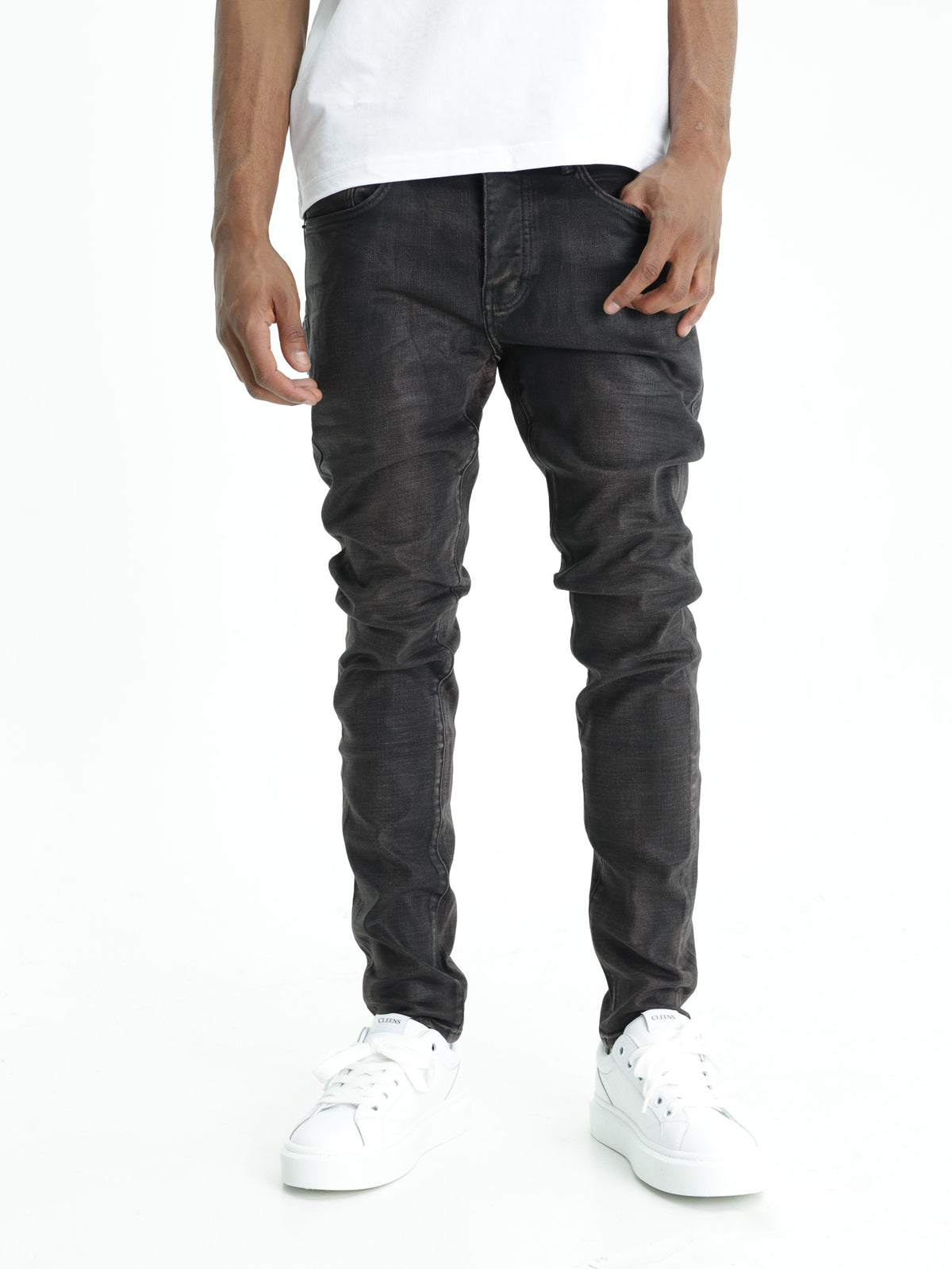 Purple Jeans Low Rise Skinny Brandy Brown Marble
