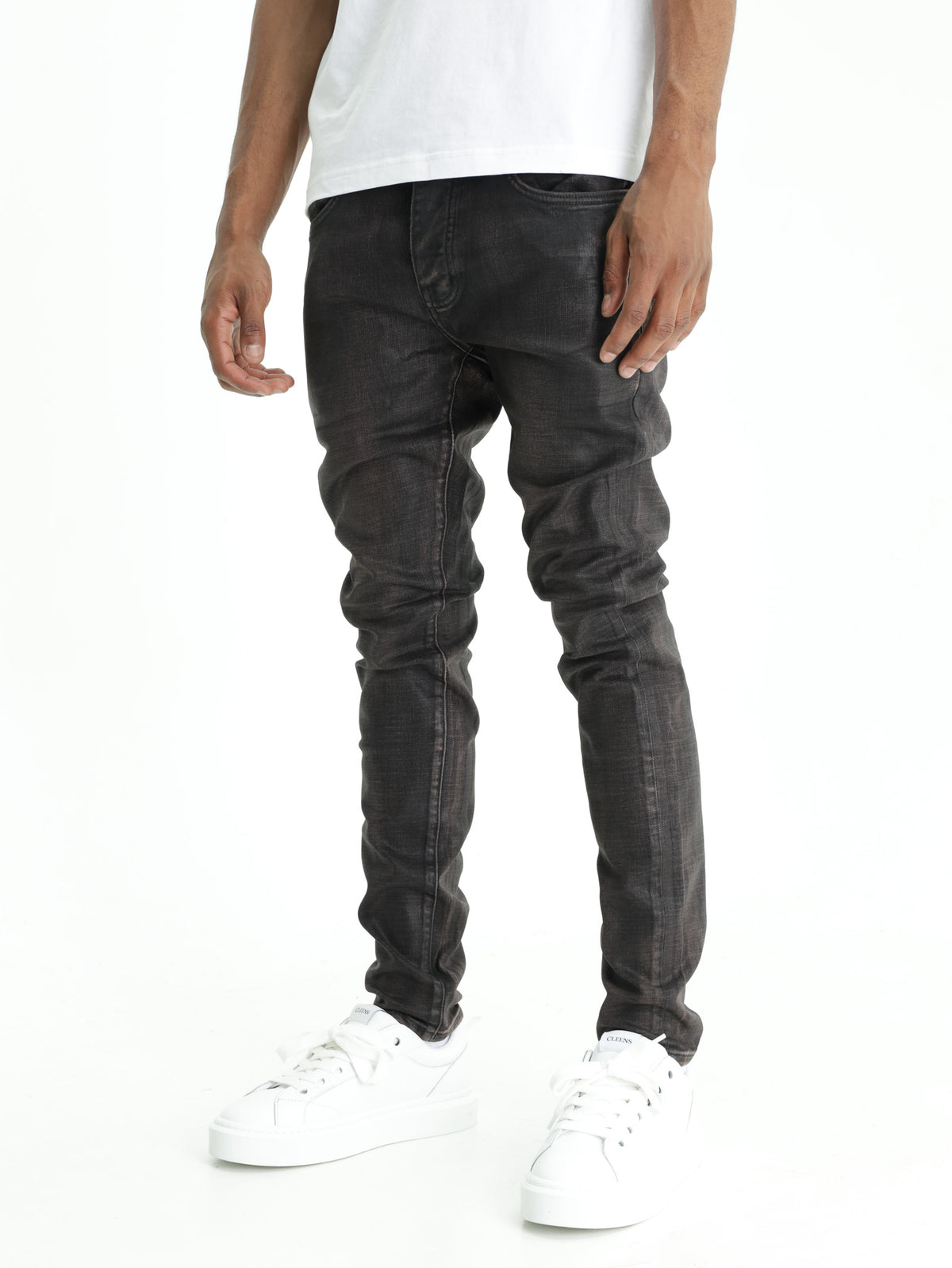 Purple Jeans Low Rise Skinny Brandy Brown Marble