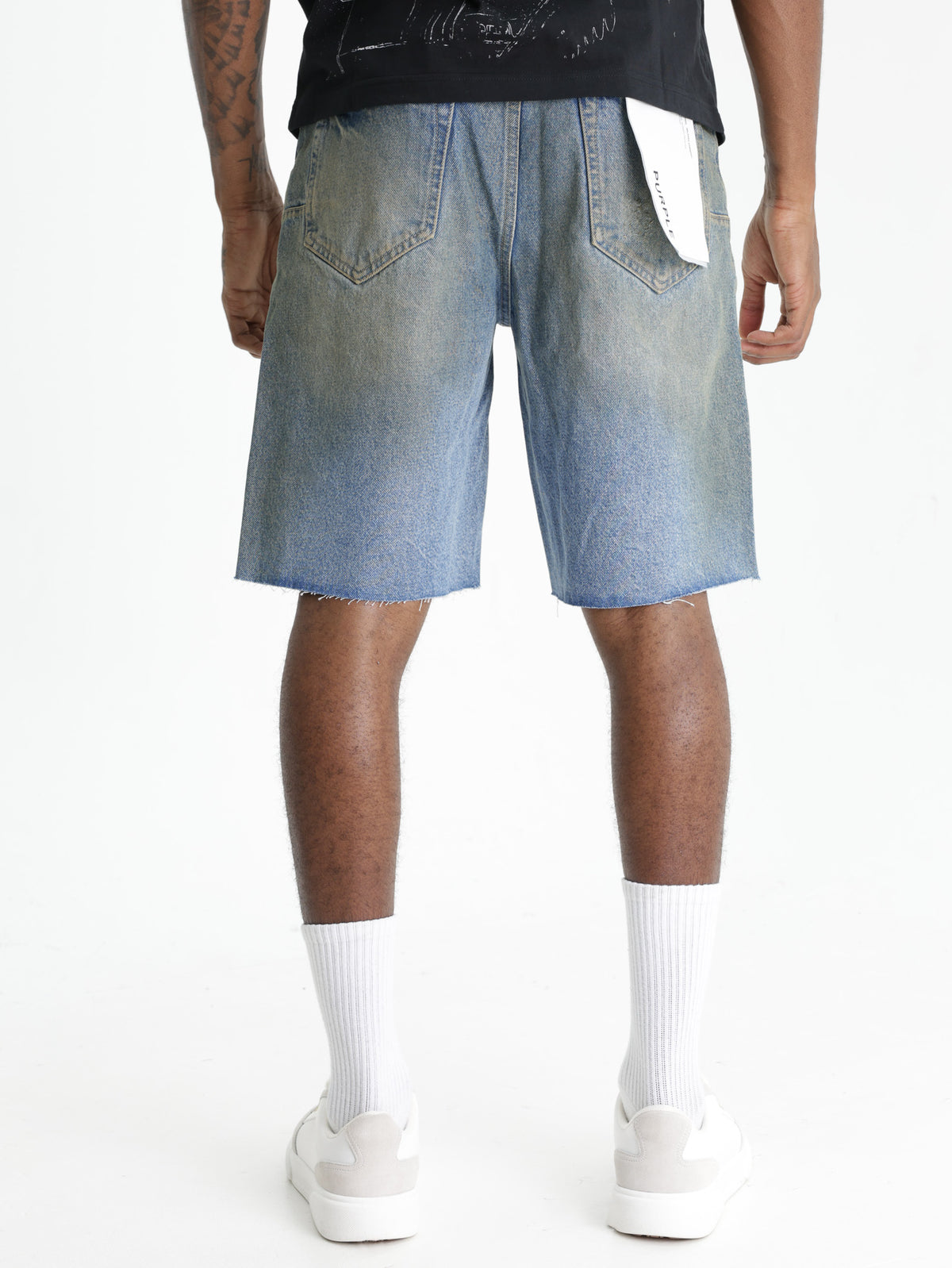 Purple Shorts Denim Mid Indigo