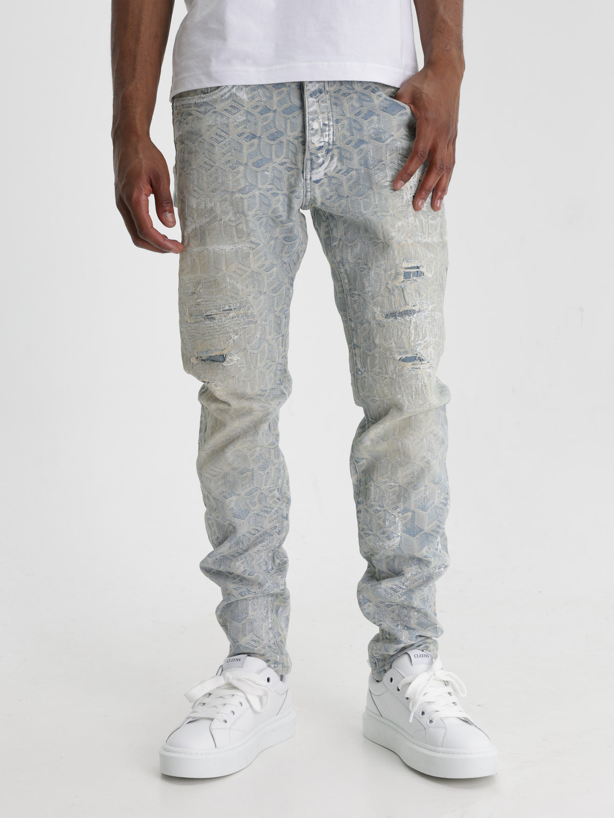 Purple Jeans Low Rise Skinny Light Indigo