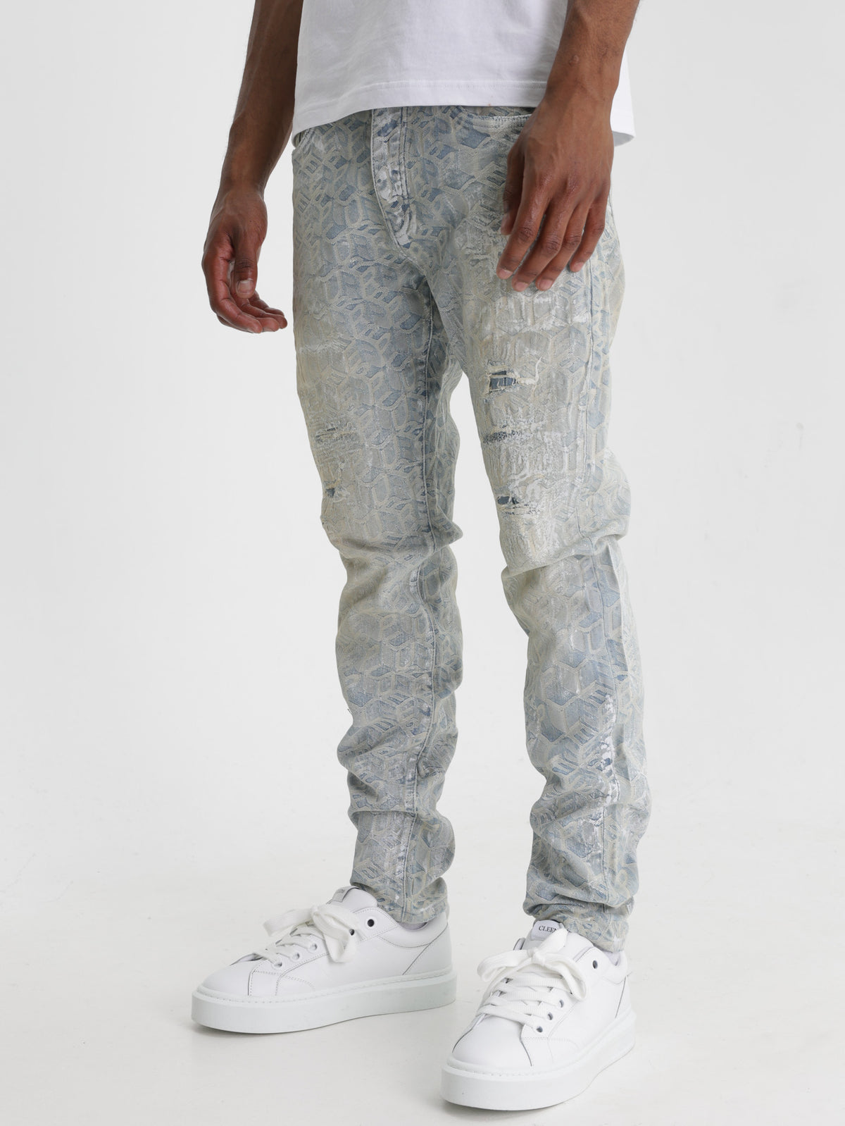 Purple Jeans Low Rise Skinny Light Indigo