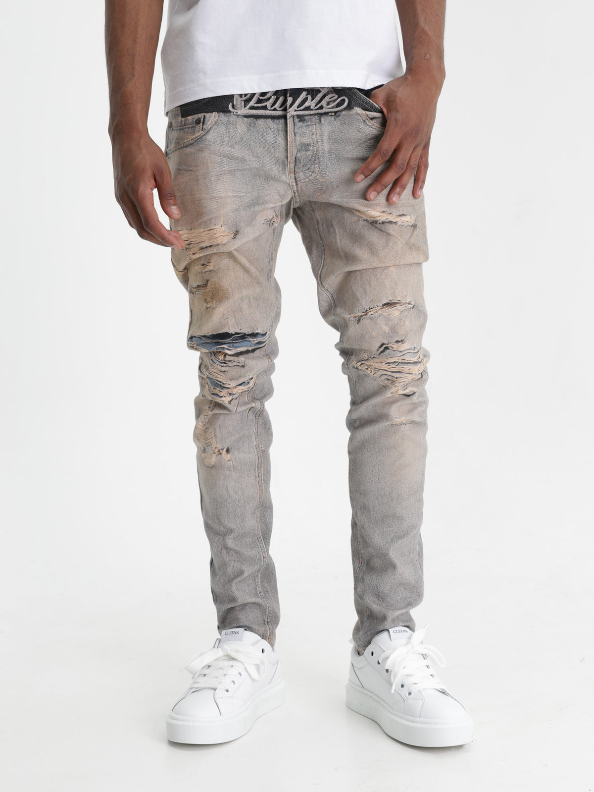 Purple Jeans Low Rise Skinny Light Indigo
