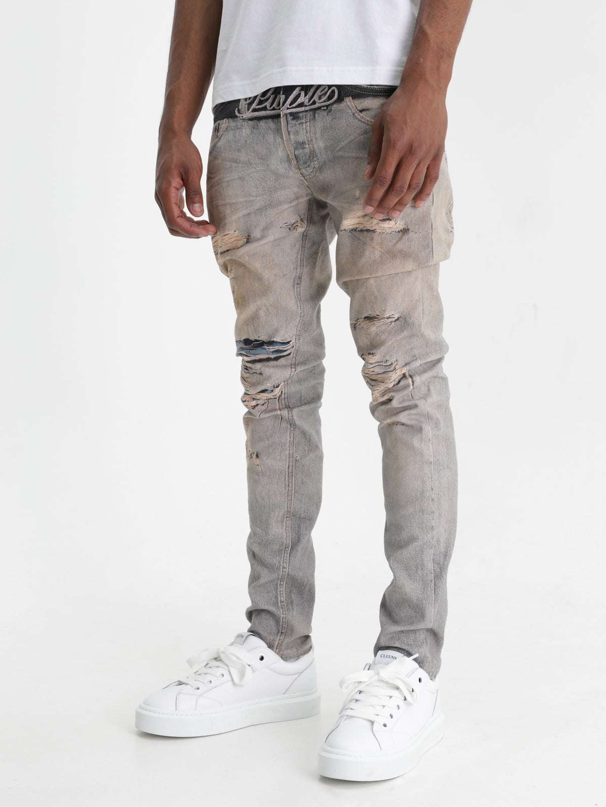 Purple Jeans Low Rise Skinny Light Indigo