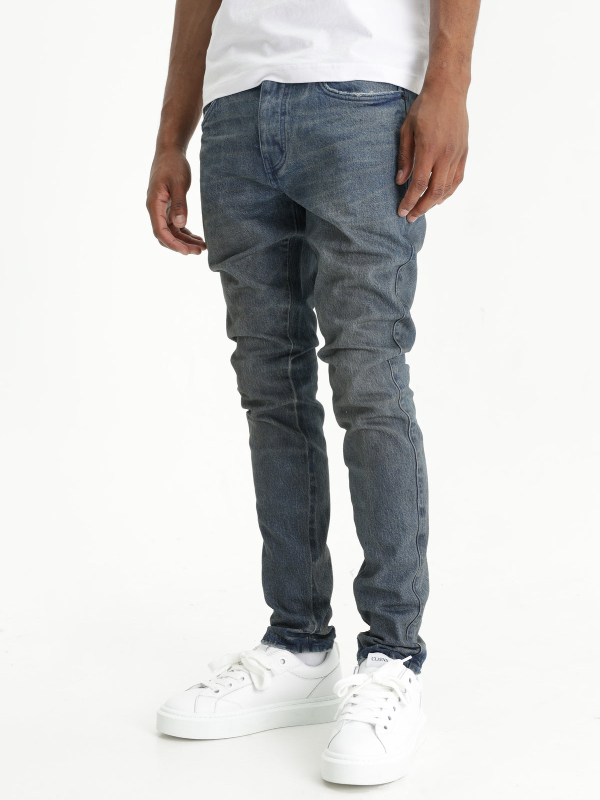 Purple Jeans Low Rise Skinny Mid Indigo