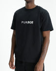 Purple T-Shirt Half & Half Black