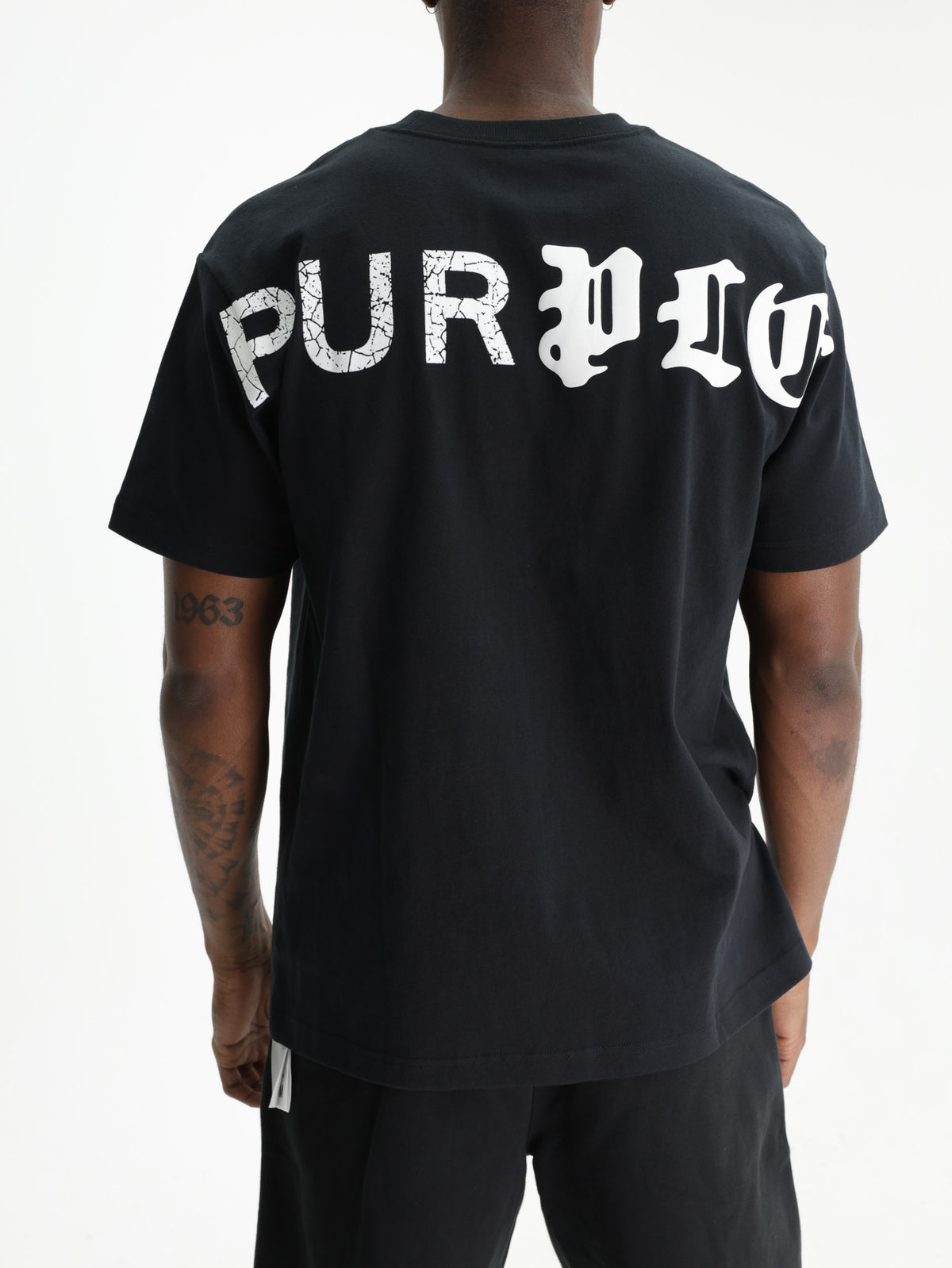 Purple T-Shirt Half &amp; Half Black
