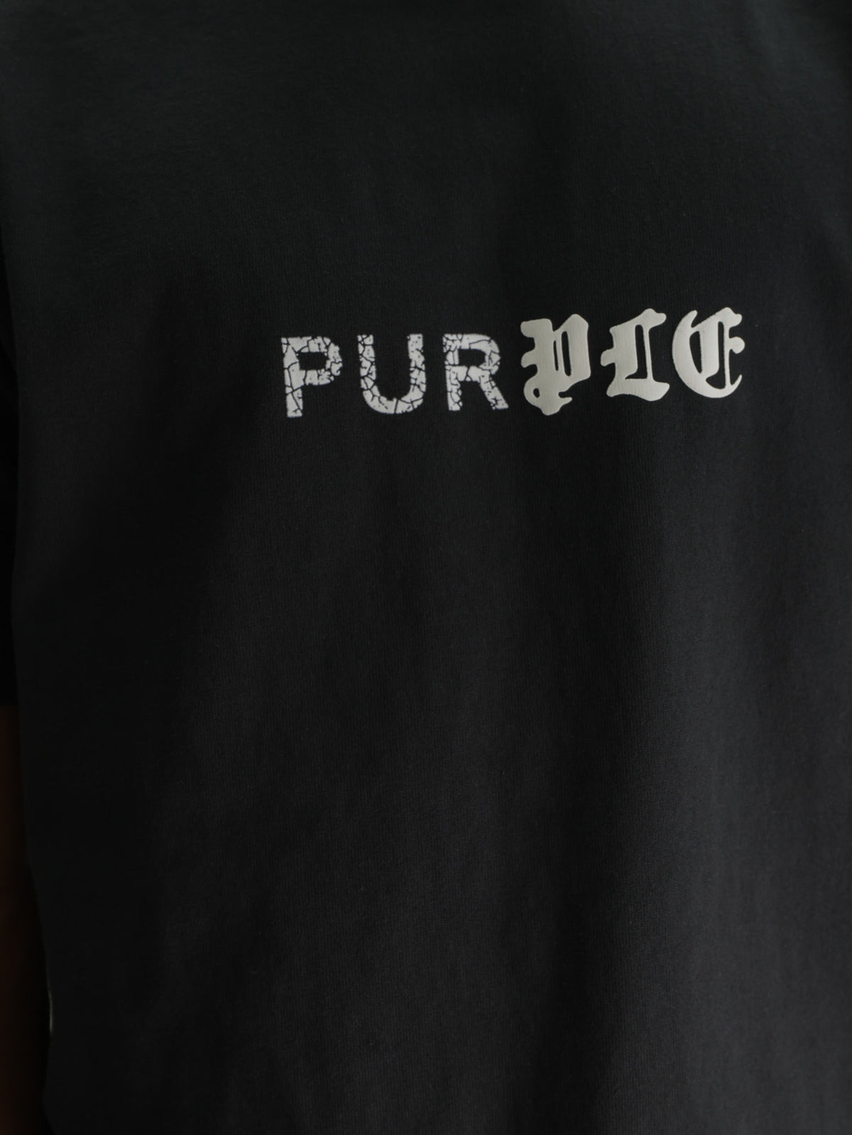 Purple T-Shirt Half &amp; Half Black