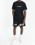 Purple T-Shirt Half & Half Black