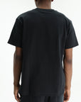 Purple T-Shirt Crystal Slant Script Black