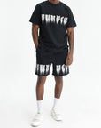 Purple T-Shirt Smudged Gothic Black