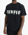 Purple T-Shirt Smudged Gothic Black