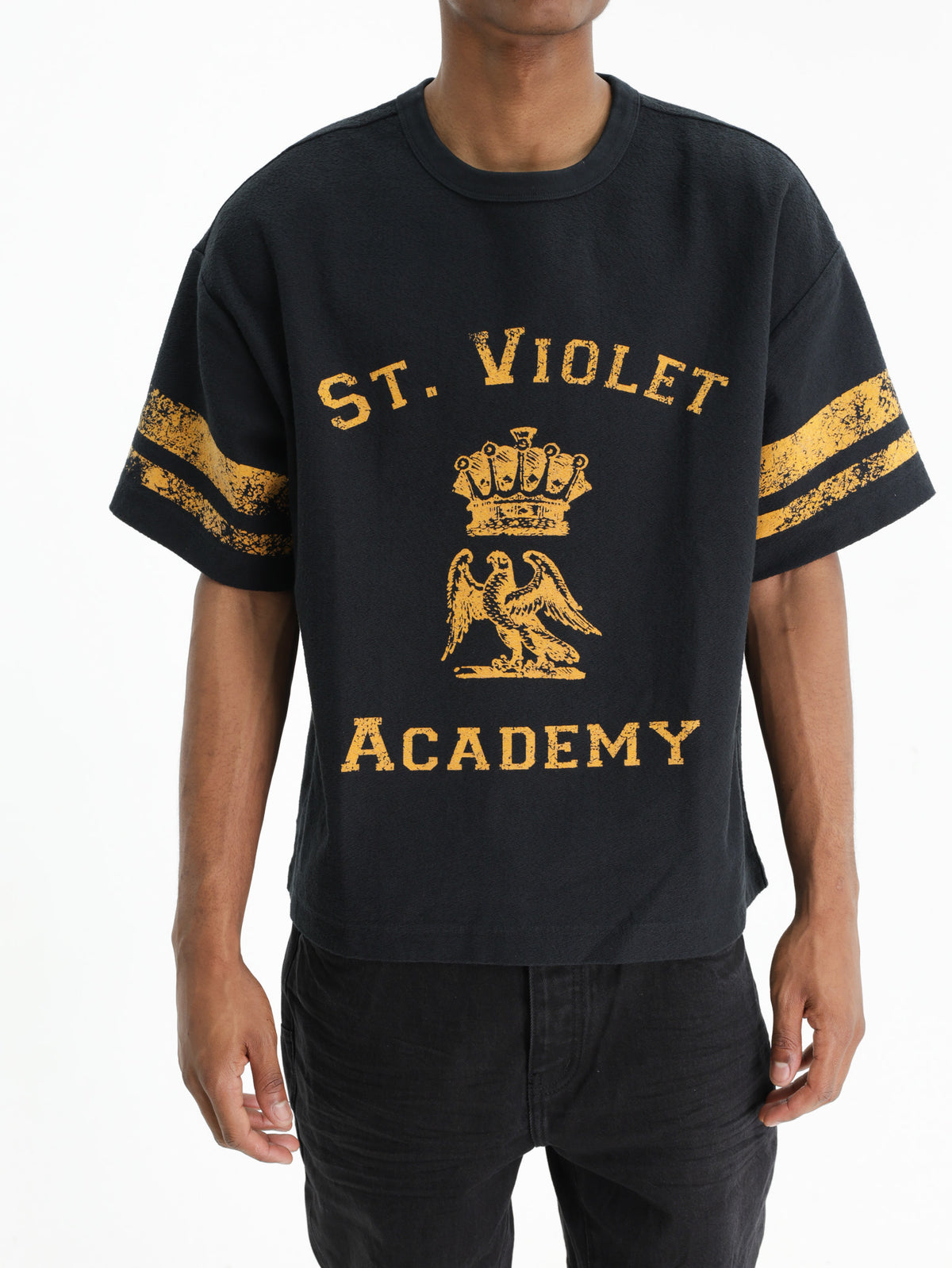 Purple T-Shirt St Violet Stripes Black