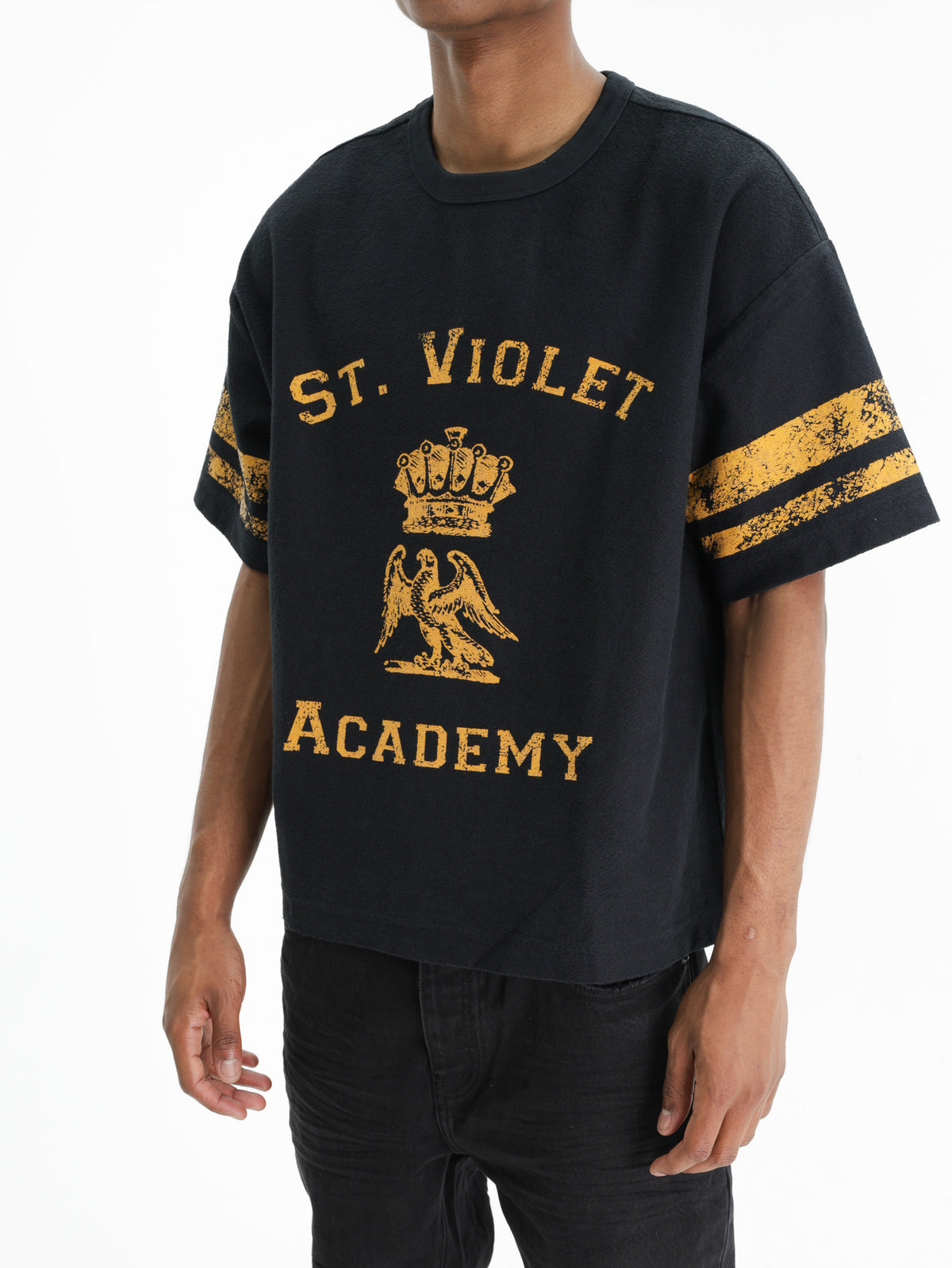 Purple T-Shirt St Violet Stripes Black