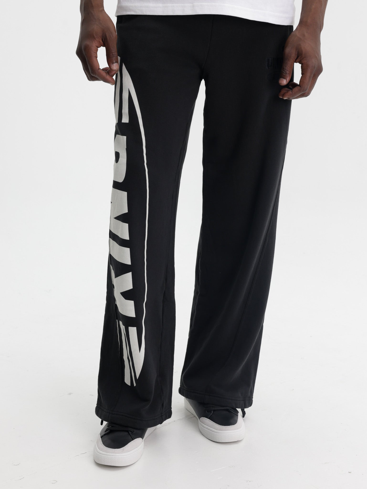 PUMA TRACK PANTS KING BLACK-WHITE