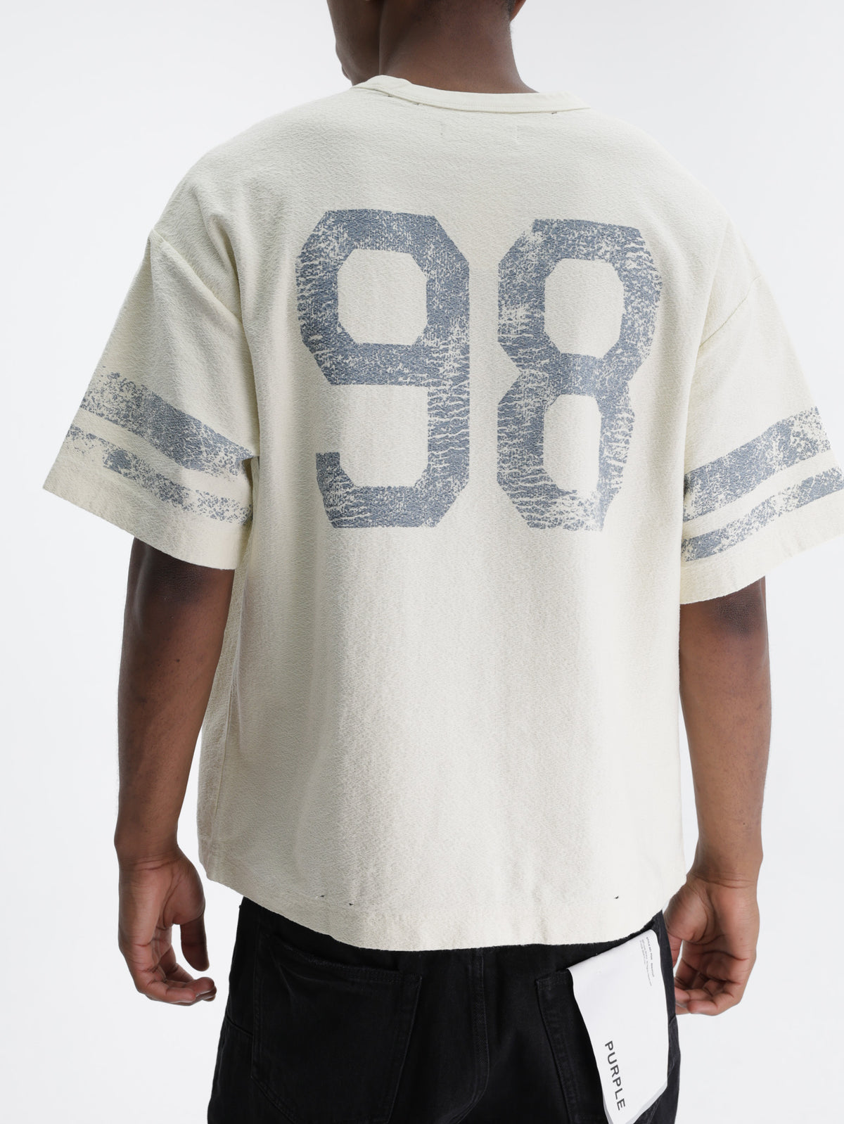 Purple T-Shirt St Violet Crystals Off White