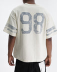 Purple T-Shirt St Violet Crystals Off White