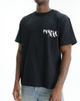 Purple T-Shirt Painted Wordmark Black