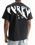 Purple T-Shirt Painted Wordmark Black