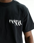 Purple T-Shirt Painted Wordmark Black