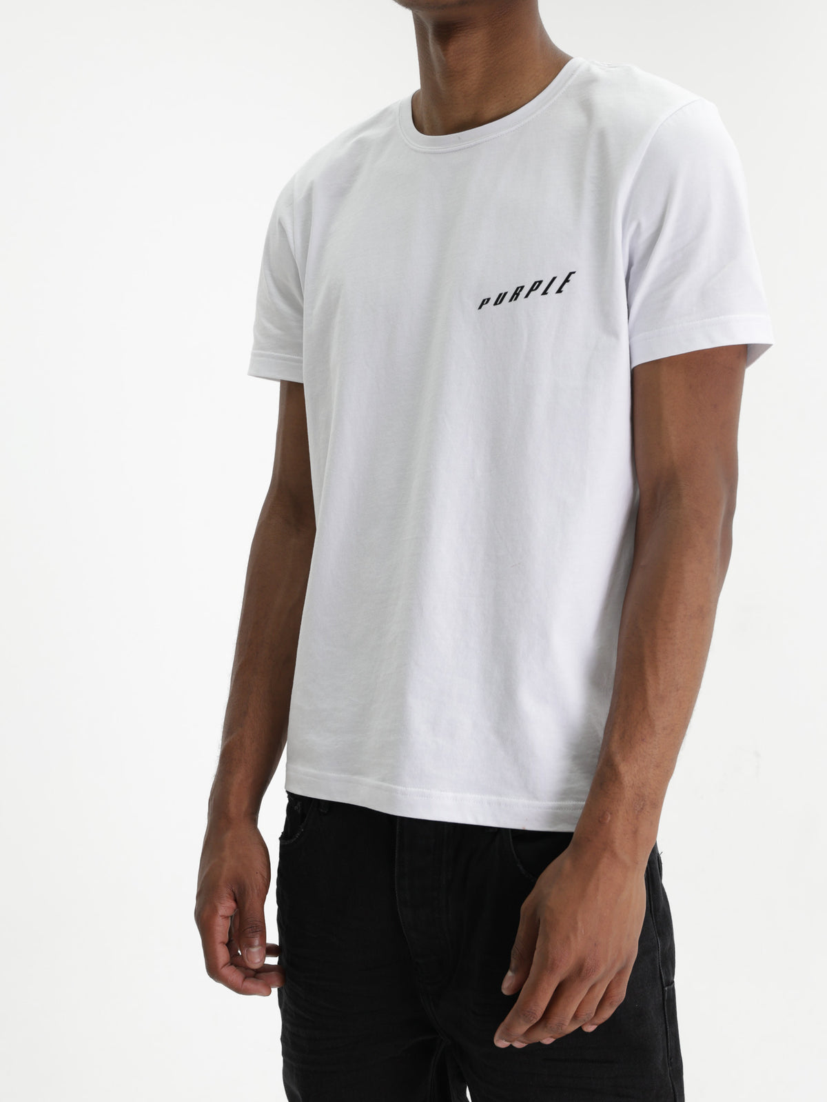 Purple T-Shirt Clean Jersey White