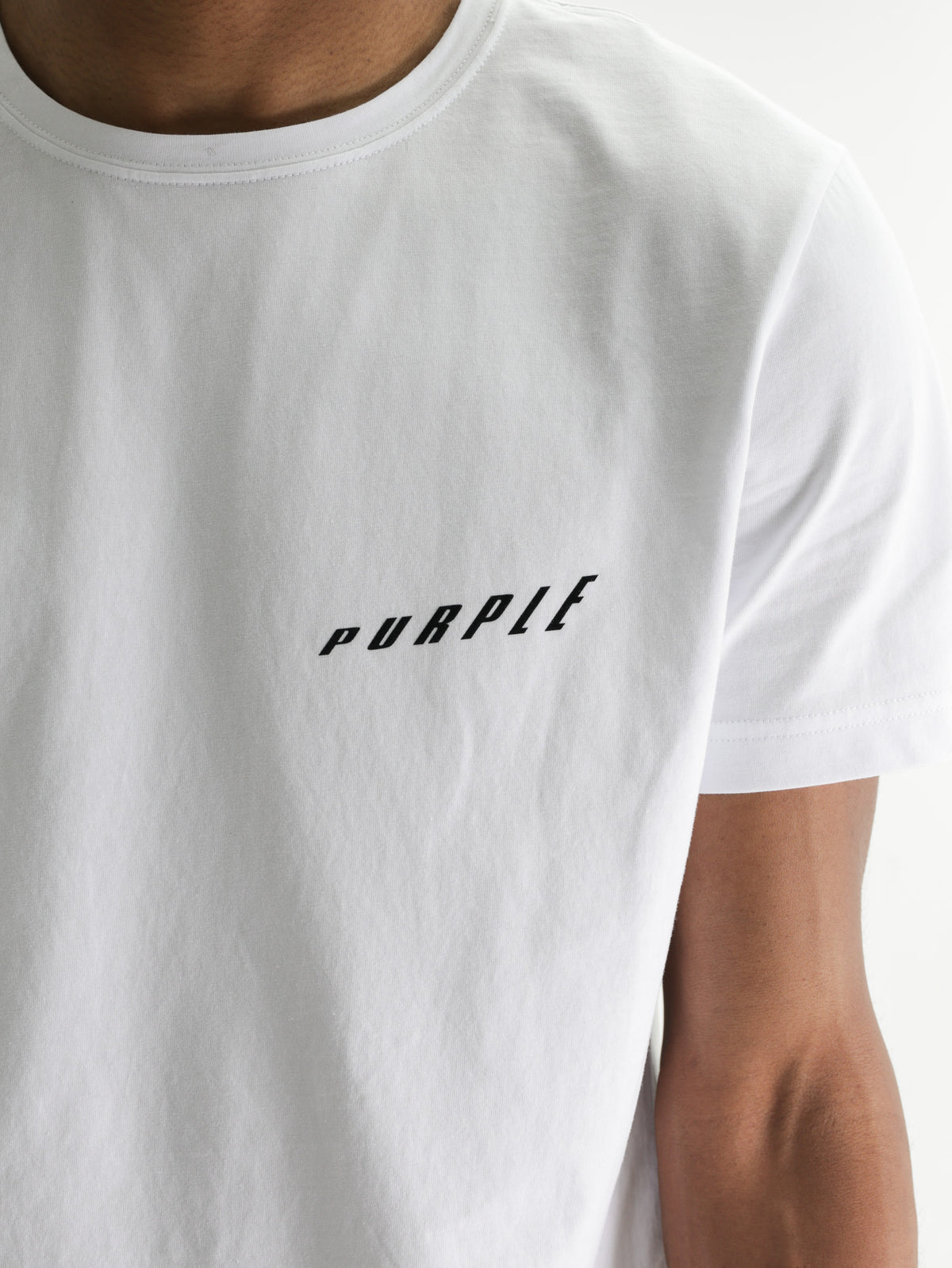 Purple T-Shirt Clean Jersey White