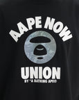 Aape T-Shirt Union Moonface Logo Now Black