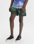 Market Shorts Bliss Mesh Clouds Green-Blue