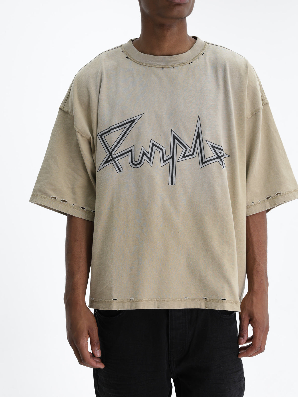 Purple T-Shirt Voltage Script Khaki